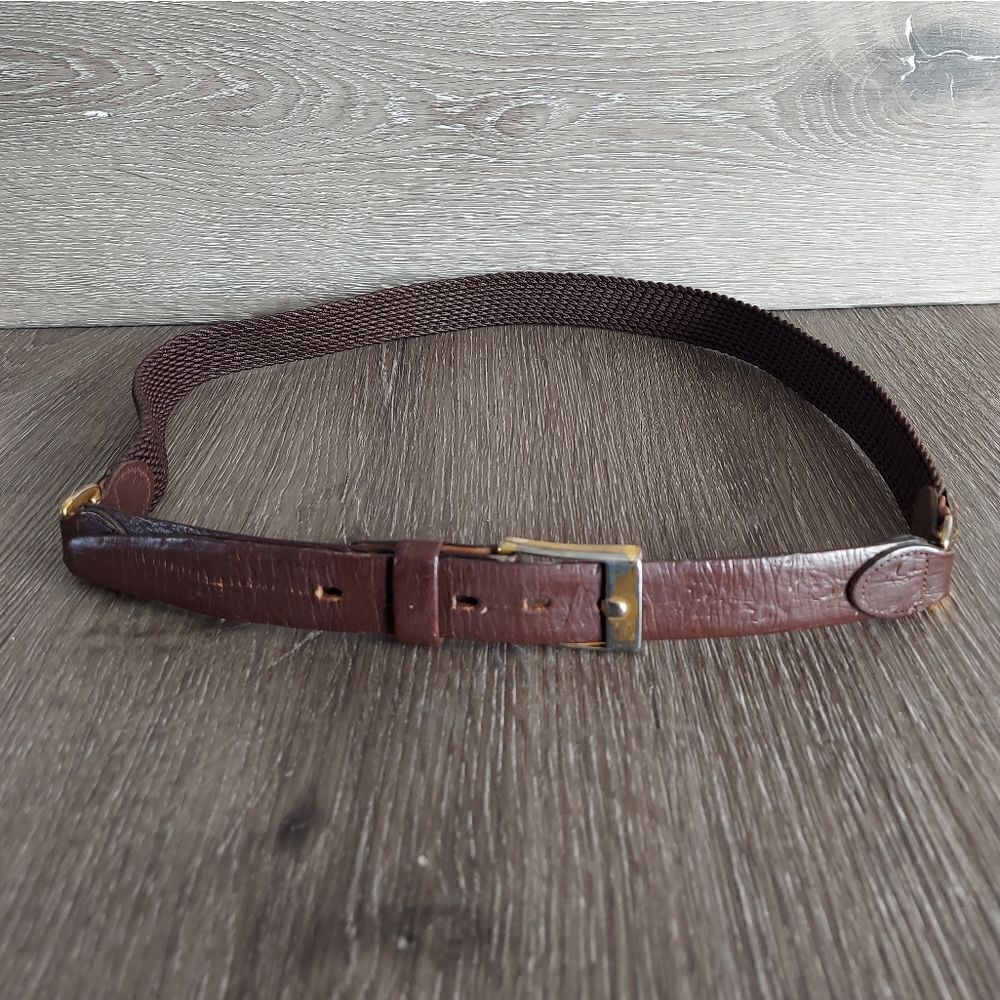 Vintage Ostrich Calf on Saddle Woven Stretch Belt 38